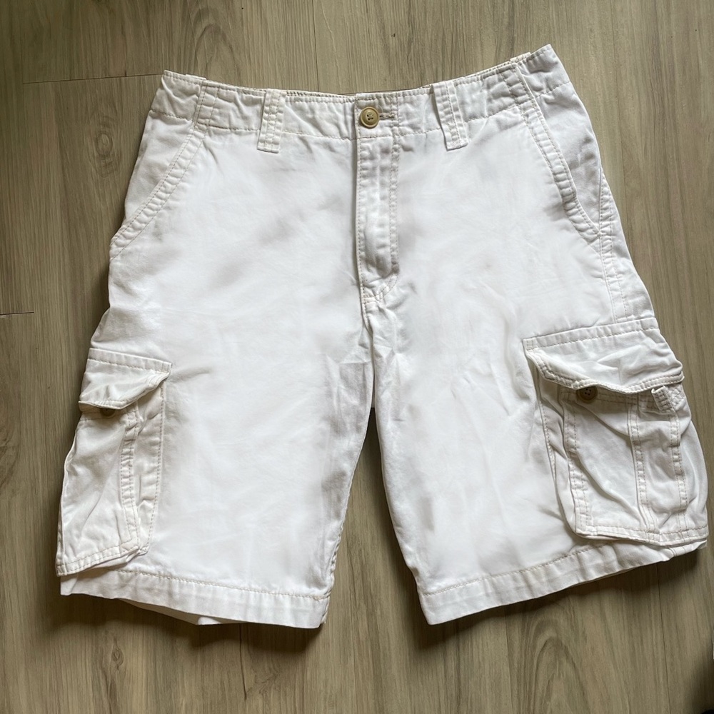 Men’s Aeropostale White Cargo Shorts Size 32